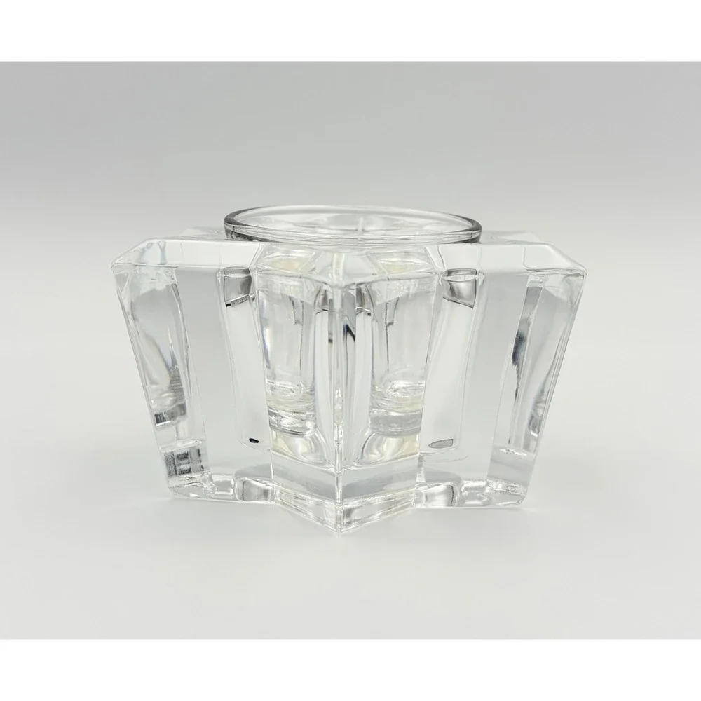 PartyLite Starbright Crystal Candle Holder Votive Tealight Star USA Vintage